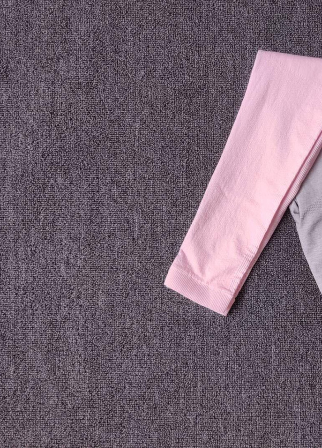 Легінси жіночі спортивні 6130 M світло-сірі з рожевим Fashion (259015160)
