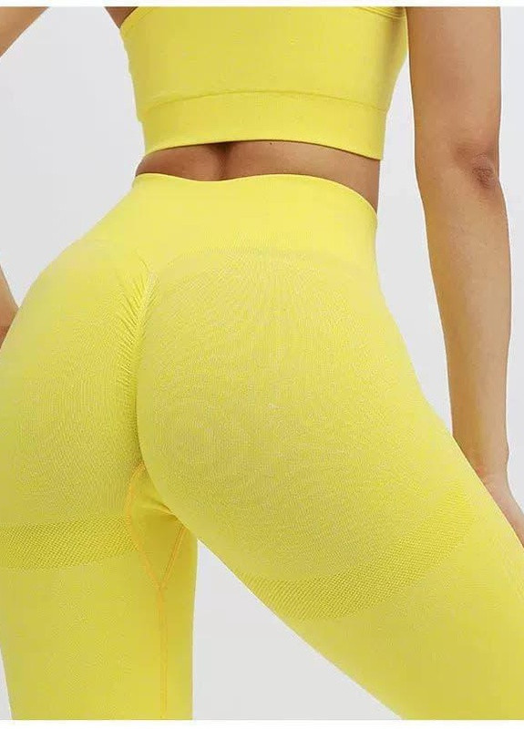 Легінси жіночі спортивні 6183 L жовті Fashion (259015456)