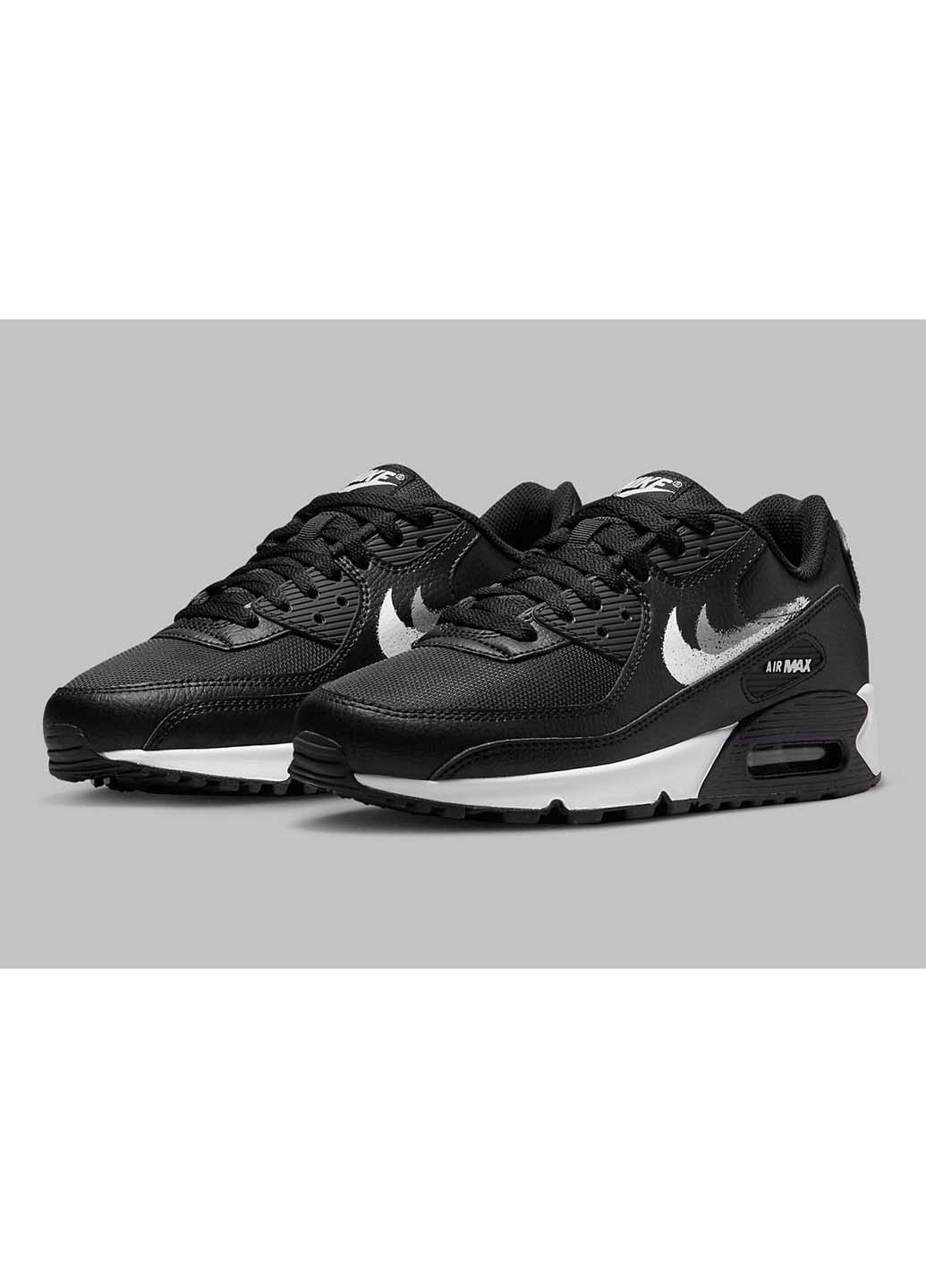 Чорно-білі Осінні кросівки air max 90 Nike