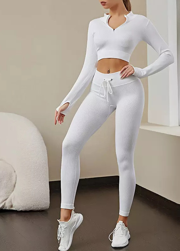 Комплект для фітнесу рашгард та легінси 8352 S білий Fashion (259015084)