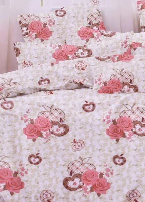 Комплект постельного белья подростковый (15) Розовый (23699-v17) No Brand (259016172)