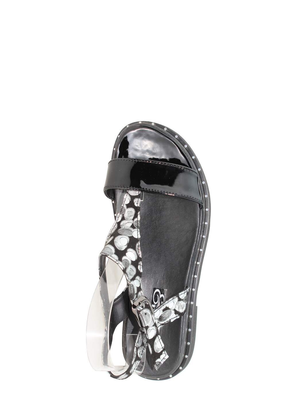 Комбинированные босоножки e2408 черный-серебро Emilio