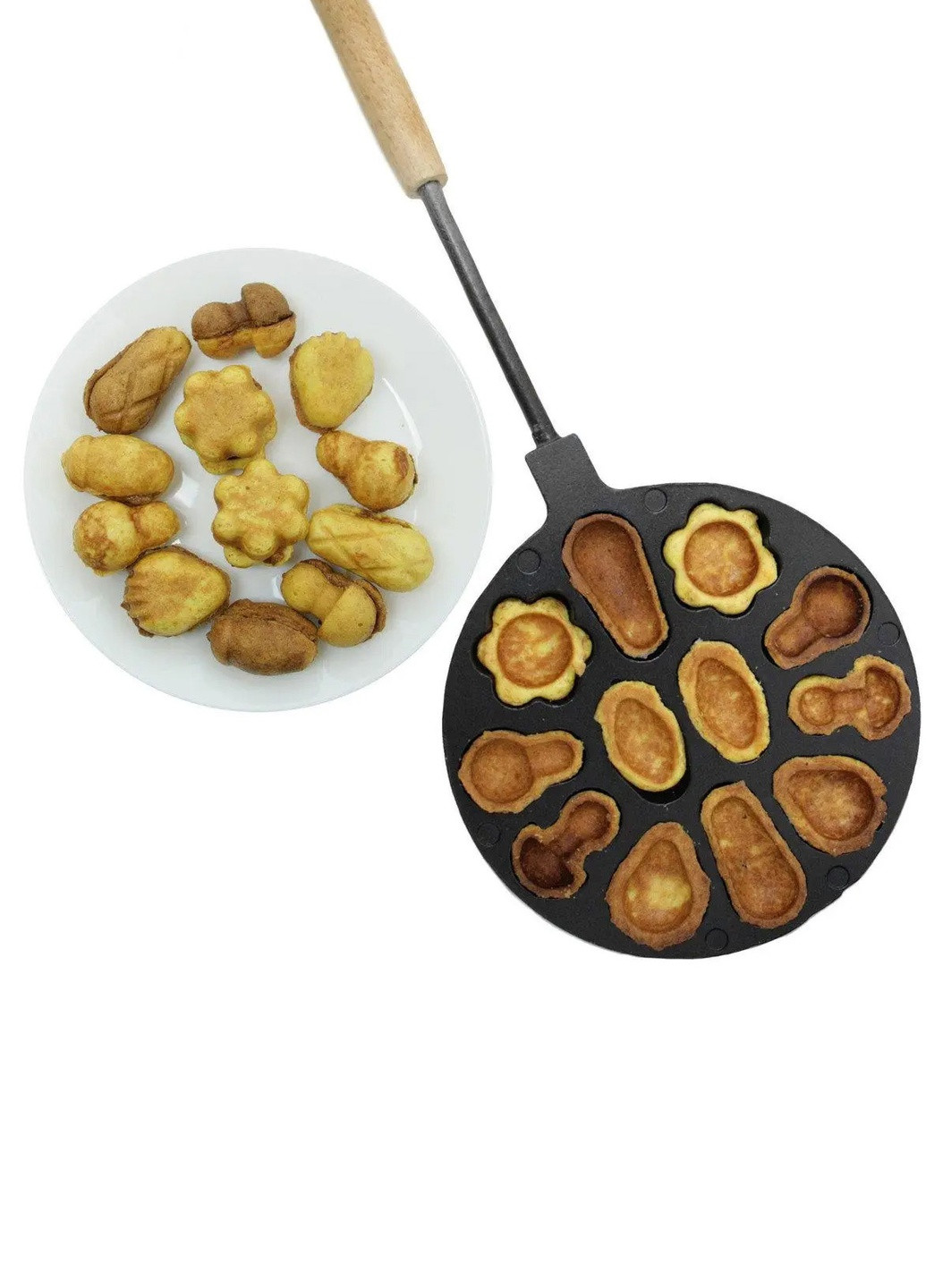 Форма для випікання печива, горішків горішниця «Лісове Асорті» (велика) з антипригарним / тефлоновим покриттям ХЕАЗ (259017055)
