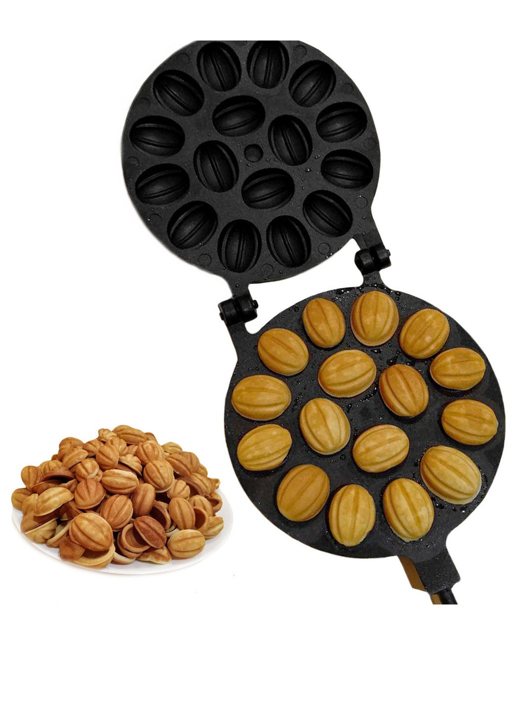 Форма для выпечки орешков Орешница с антипригарным / тефлоновым покрытием — 16 орехов ХЕАЗ (259017050)
