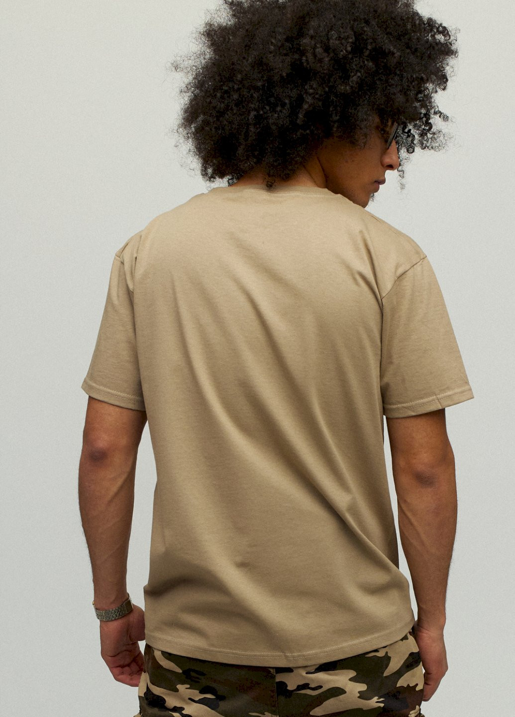 Хакі (оливкова) футболка чоловіча хакі "again - gain" YAPPI