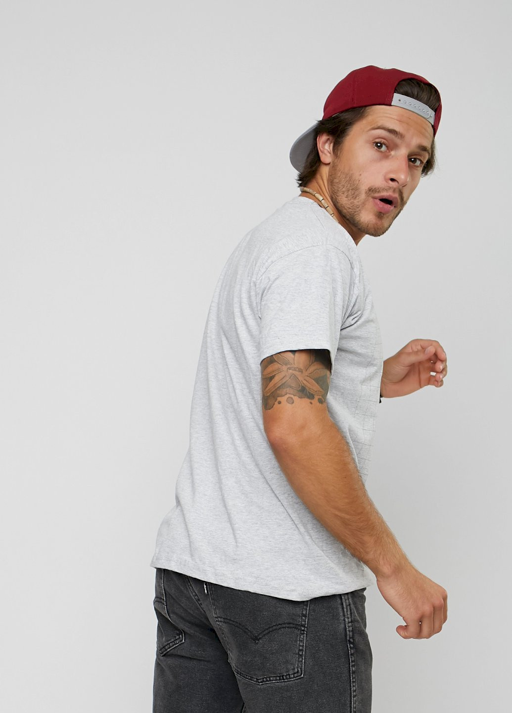 Сіра футболка чоловіча сіра "i`m not doing shit today" YAPPI