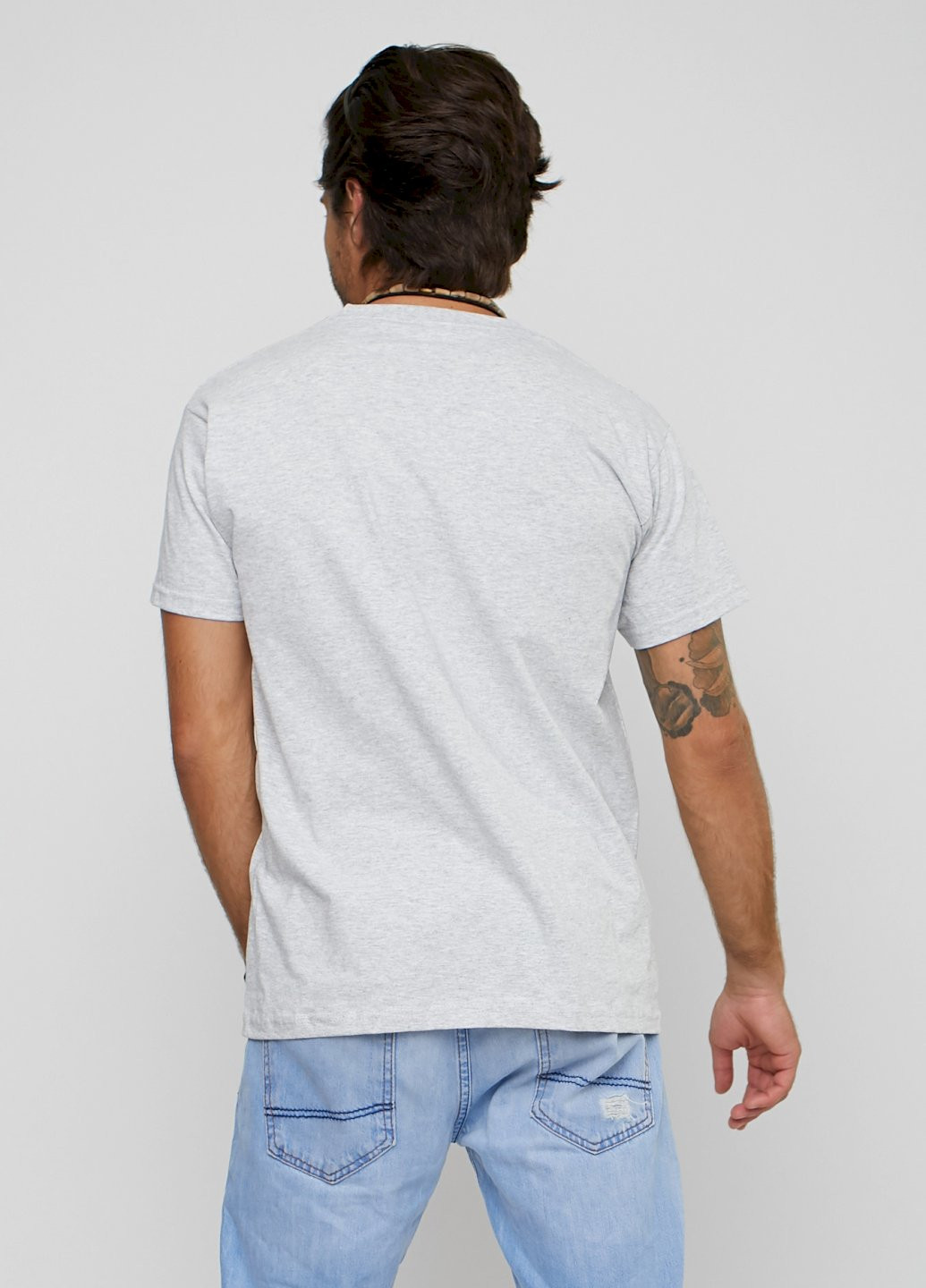 Сіра футболка чоловіча сіра патріотична "свобода має кольори" YAPPI