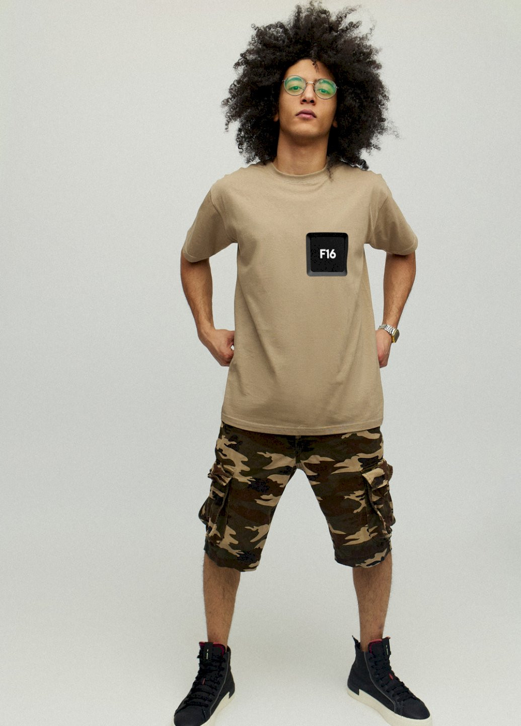 Хакі (оливкова) футболка чоловіча хакі "f16" YAPPI