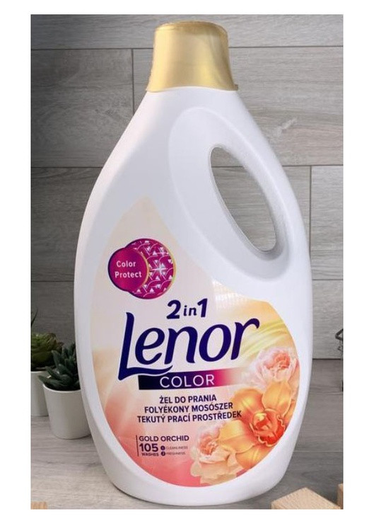 Европейський гель для прання 2in1 COLOR color Protect “Золотая орхидея” (105 циклов), 5,775 л Lenor