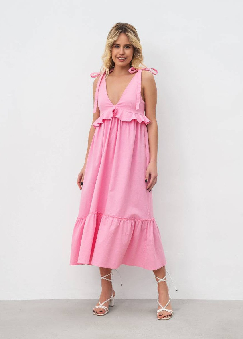 Розовое повседневный платье romashka Ромашка однотонное