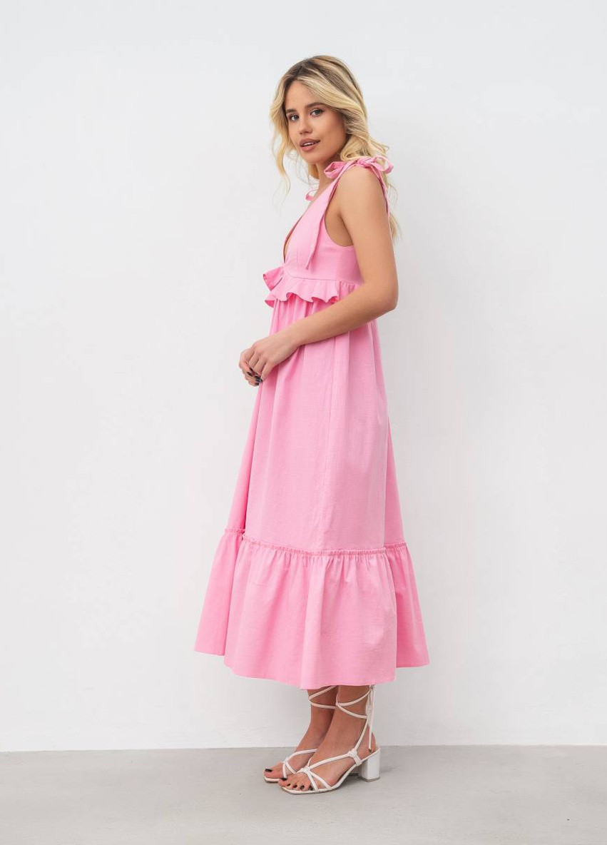 Розовое повседневный платье romashka Ромашка однотонное