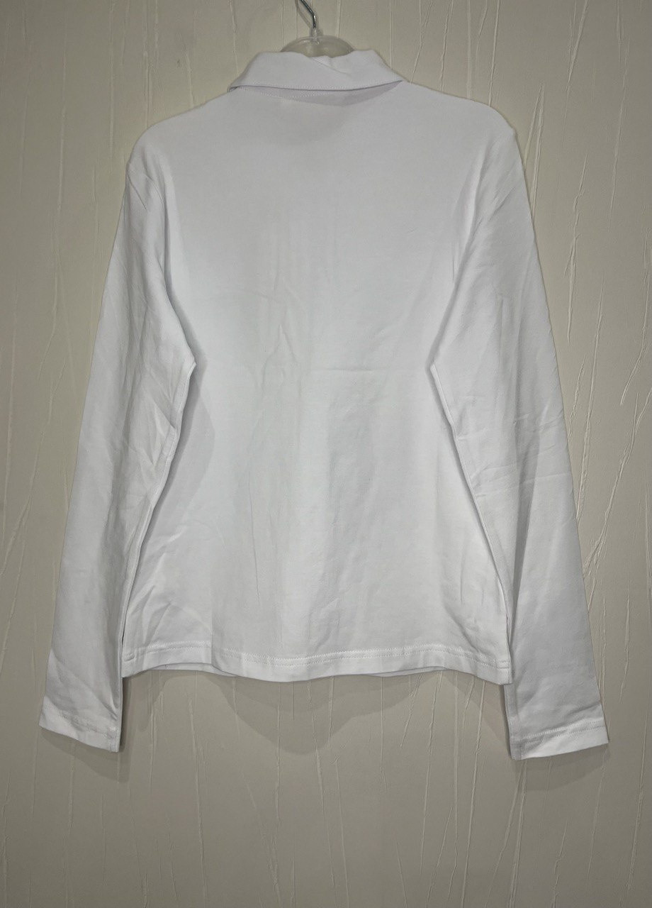 Белая однотонная блузка Deloras демисезонная