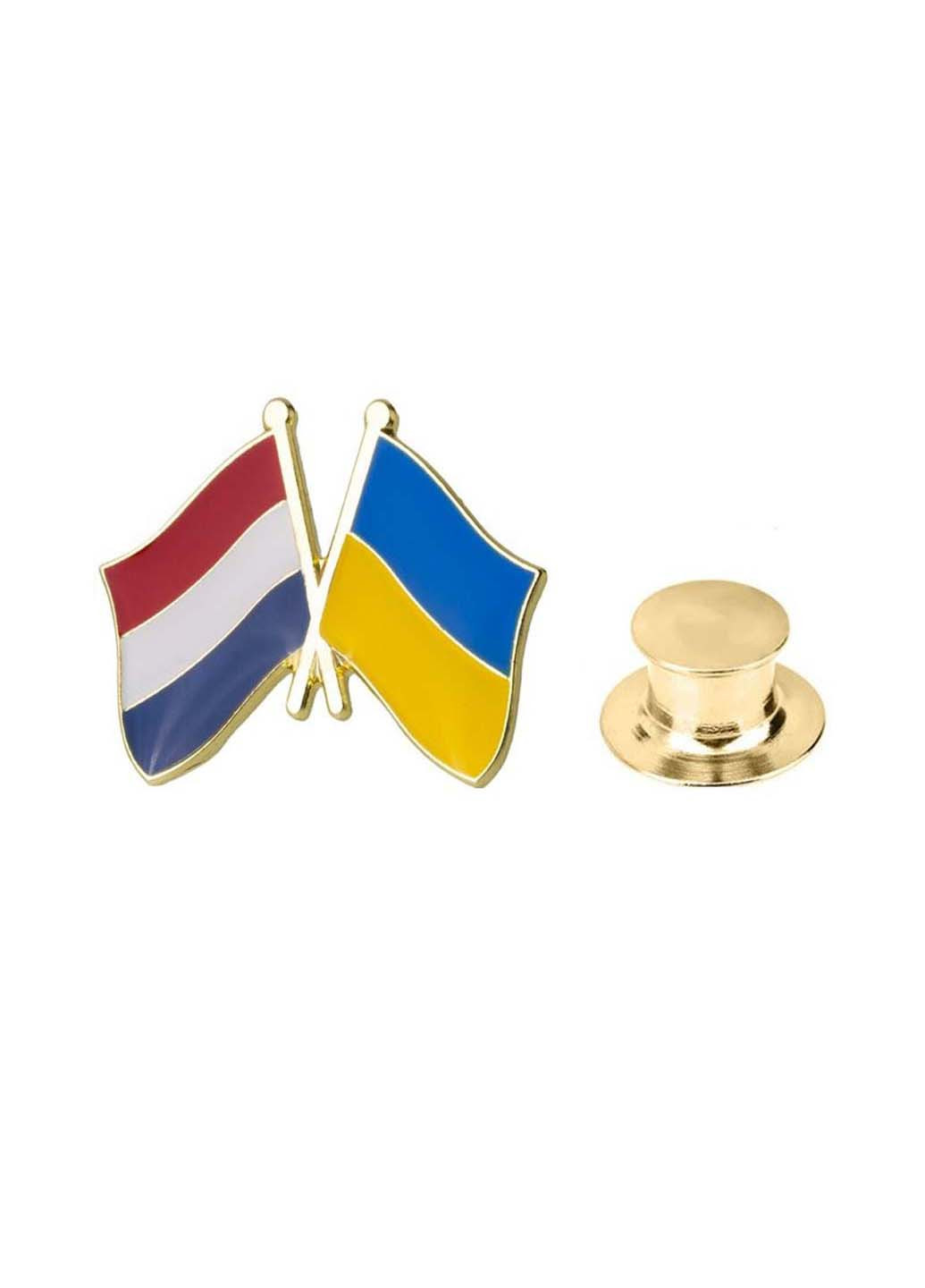 Значок Флаг Нидерланды-Украина Broshe (259055766)
