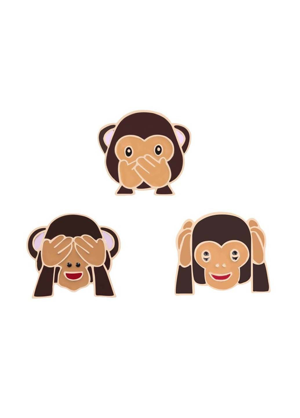 Комплект значков Три обезьяны Broshe (259055551)