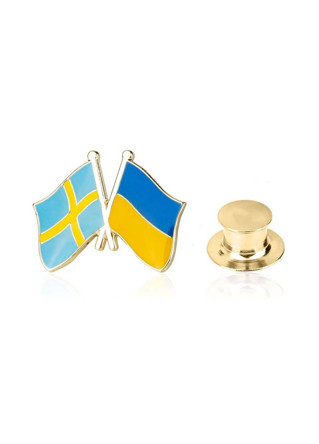 Прапор Швеція-Україна значок Broshe (259055731)