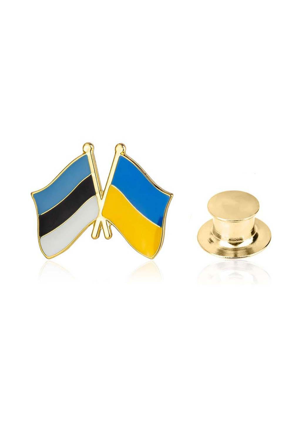 Значок Флаг Эстония-Украина Broshe (259055476)