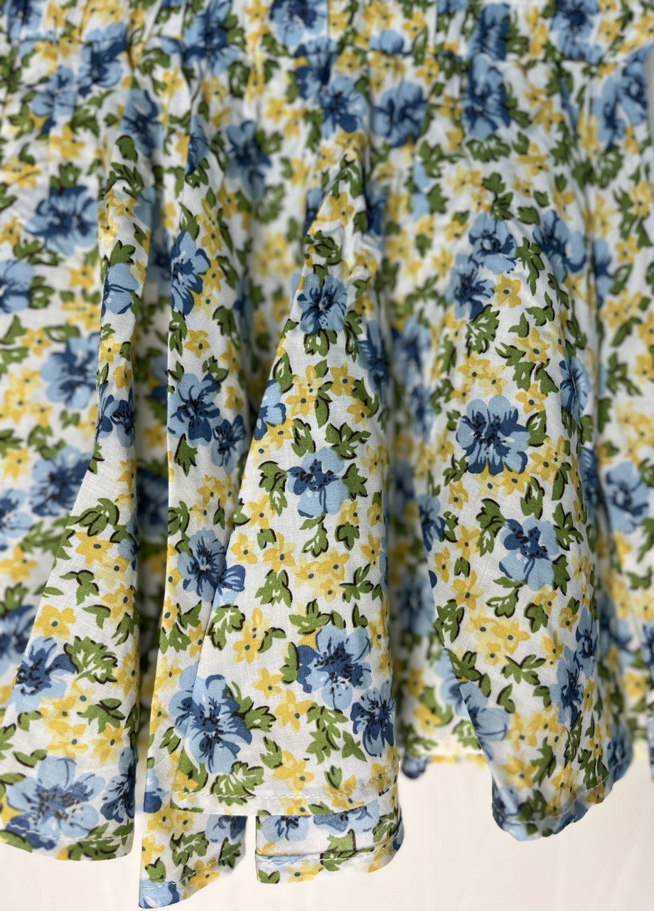Голубая кэжуал однотонная юбка Deloras