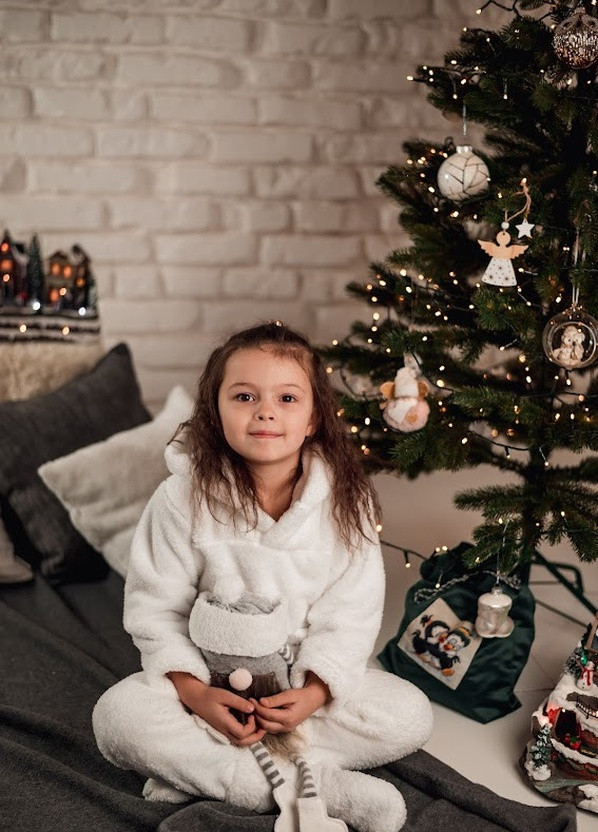 Белая всесезон детская пижама кофта + брюки V.O.G.