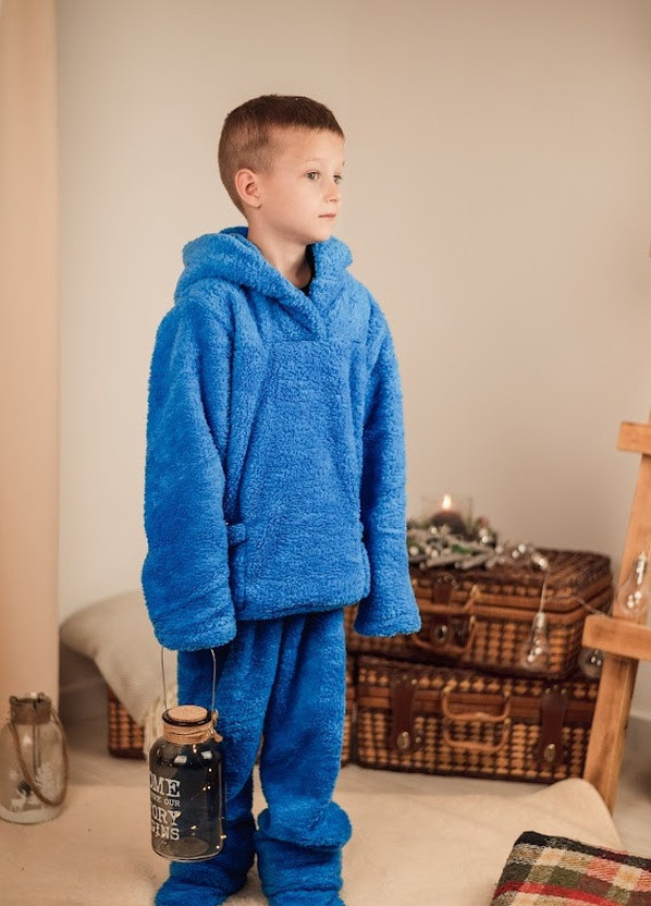 Блакитна всесезон дитяча піжама кофта + брюки V.O.G.