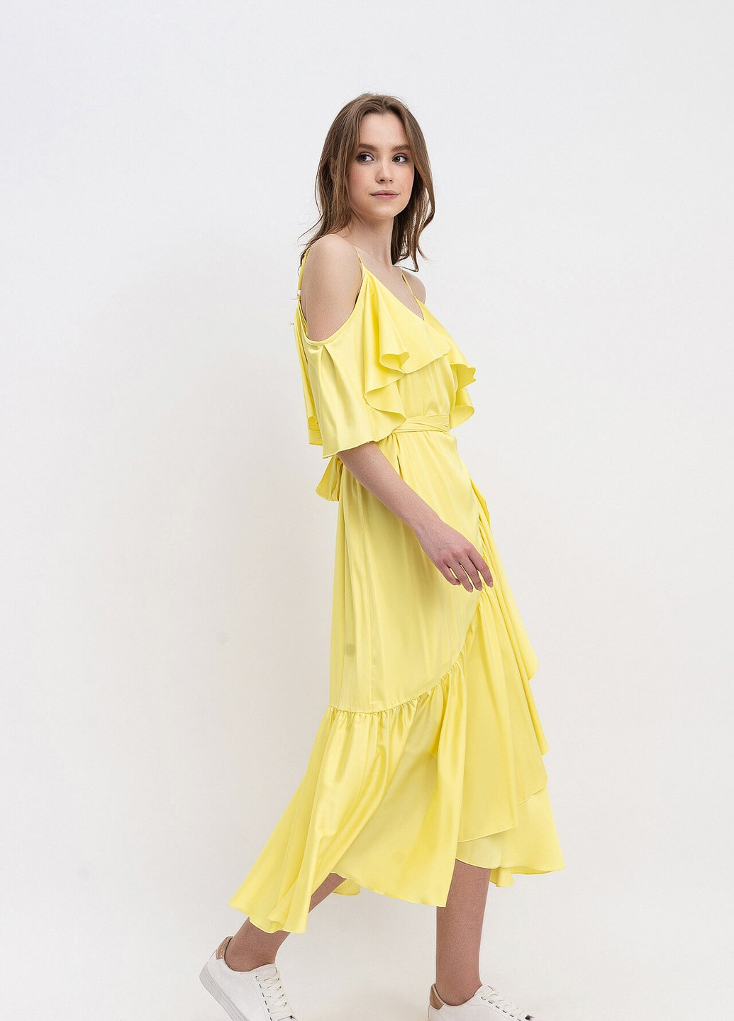Жовтий ділова сукня Lesia однотонна