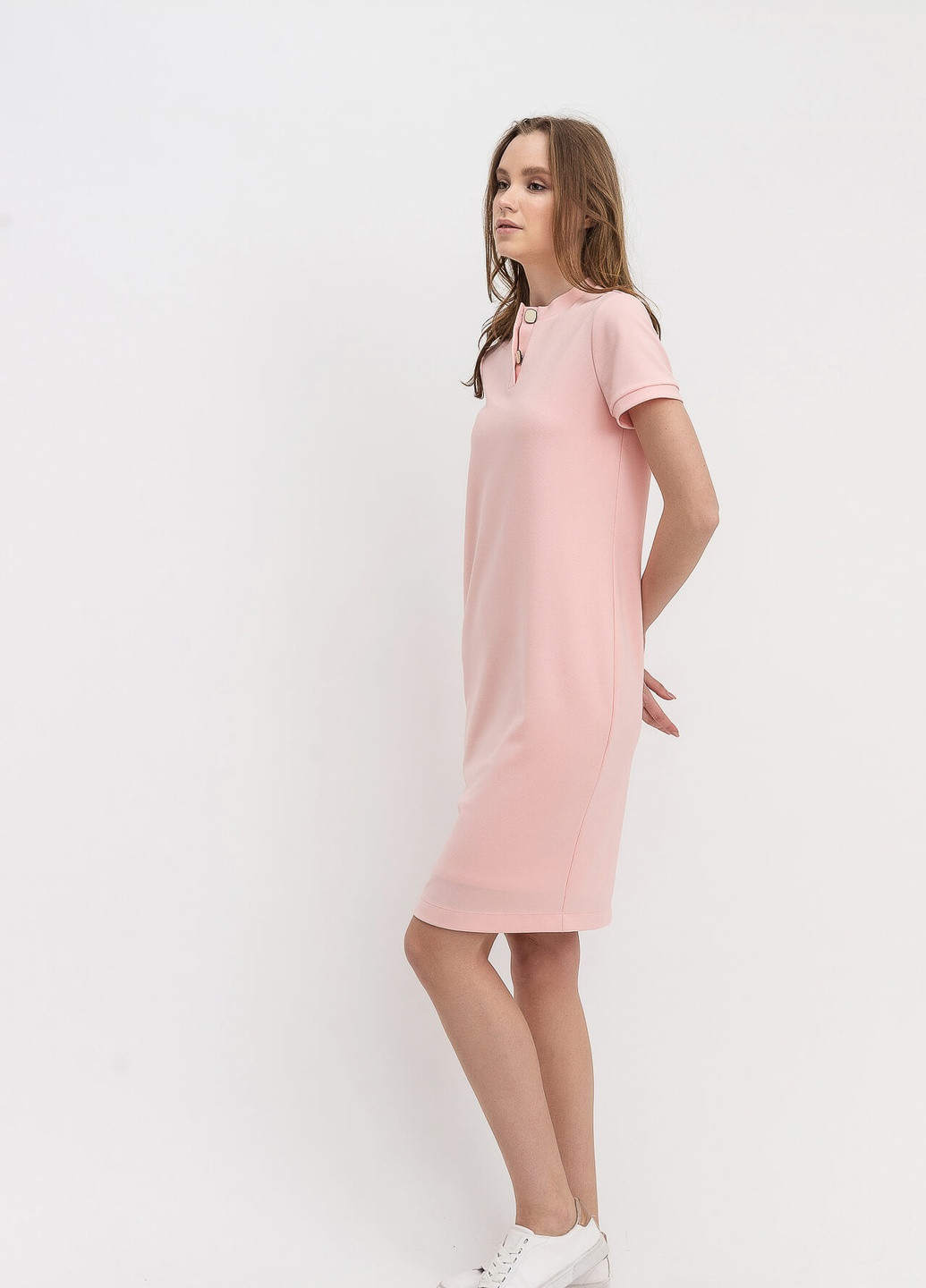 Рожева ділова сукня Lesia однотонна