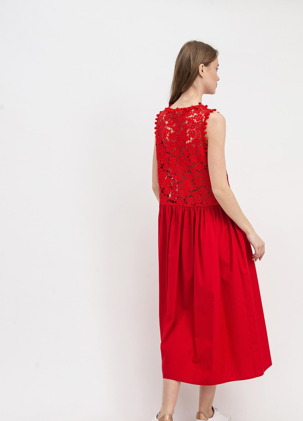 Червона ділова сукня Lesia однотонна