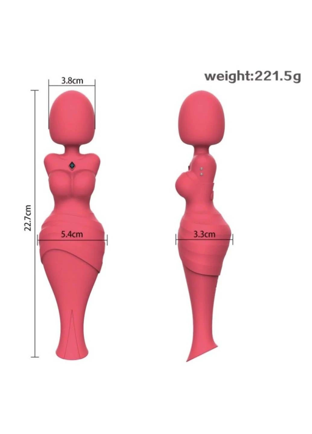 Вібратор у формі силуету жінки Venus De Milo Red CNT (259109988)