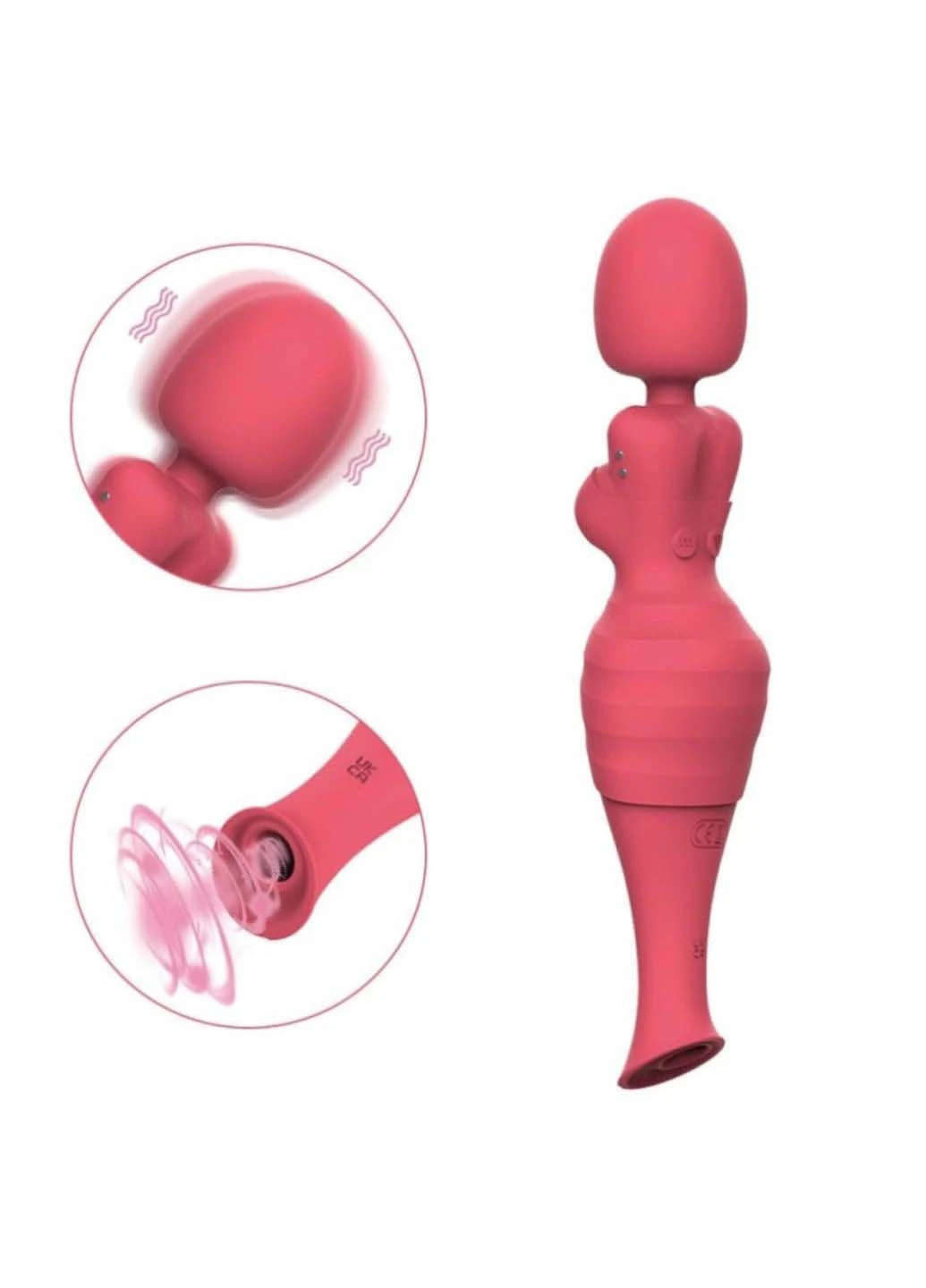 Вібратор у формі силуету жінки Venus De Milo Red CNT (259109988)