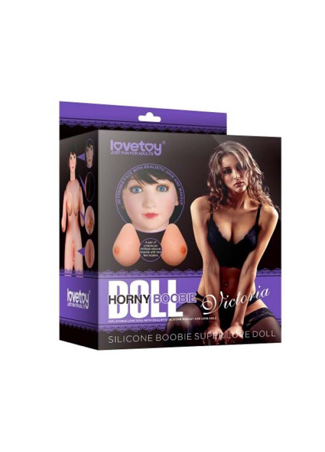 Силіконова брюнетка секс-лялька Boobie Super Love Doll Брюнетка Lovetoy (259110135)