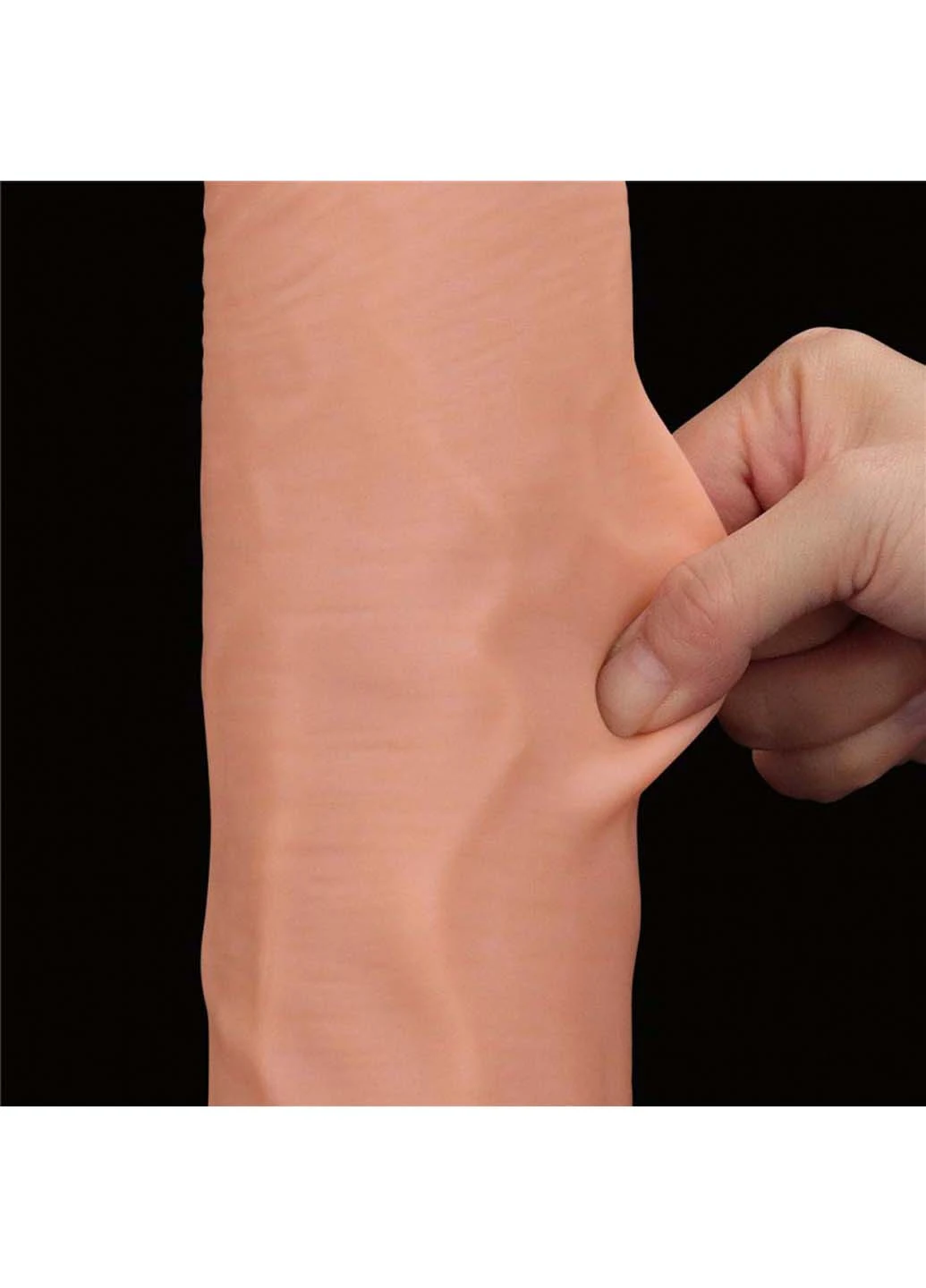 Фаллоимитатор со сьемной присоской King Sized Sliding Skin Dual Layer Dong 14.0 Lovetoy (259110283)