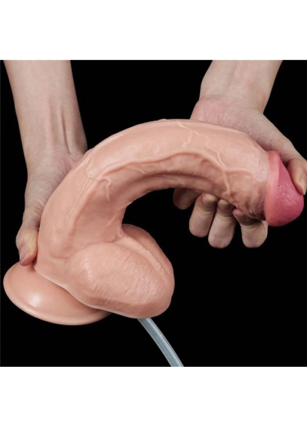 Телесный фаллоимитатор на присоске Squirt Extreme Dildo 10.0 Lovetoy (259110133)