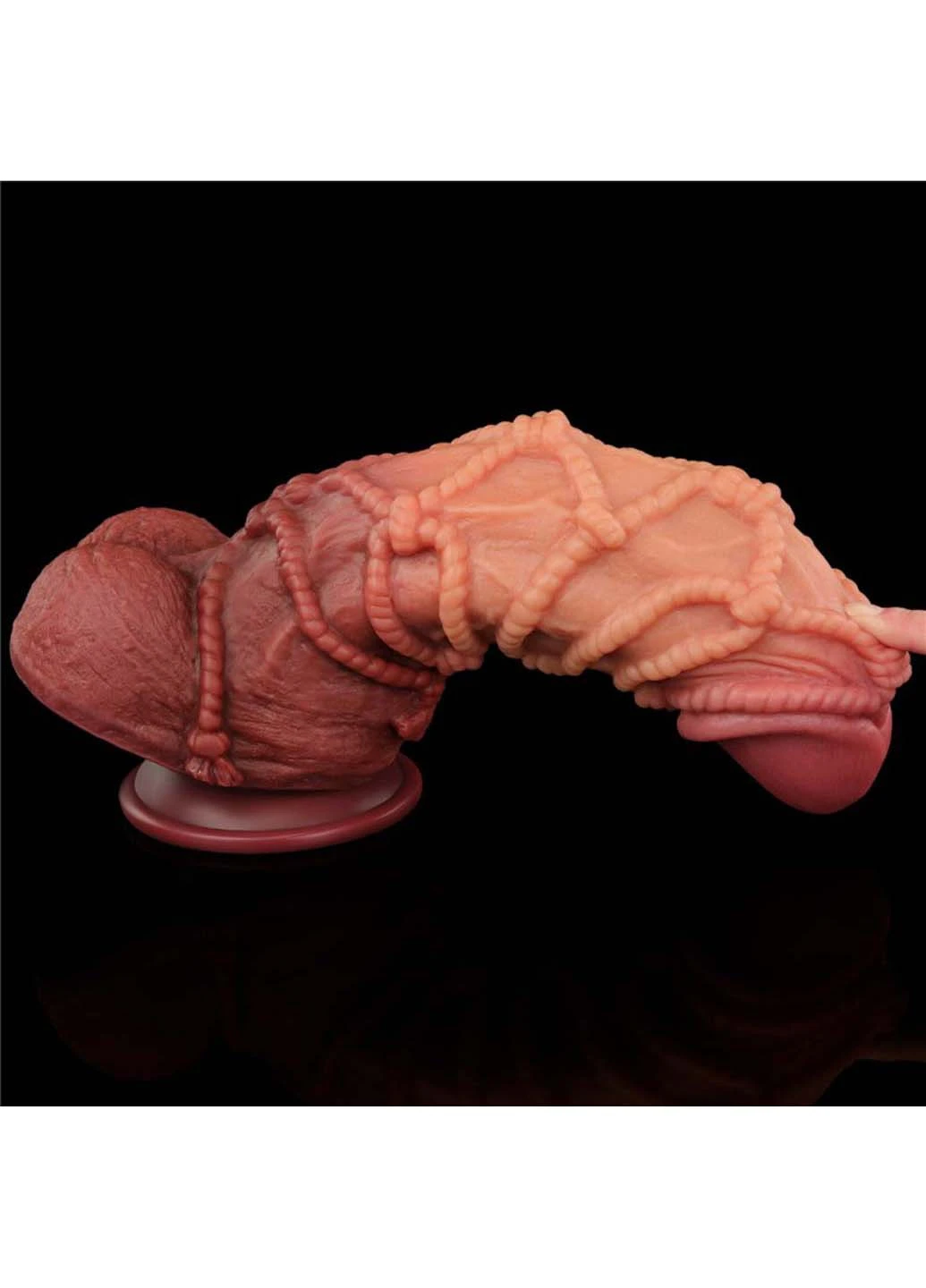 Фаллоимитатор рельефный Dual layered Platinum Silicone Cock with Rope 10.5 Lovetoy (259110116)
