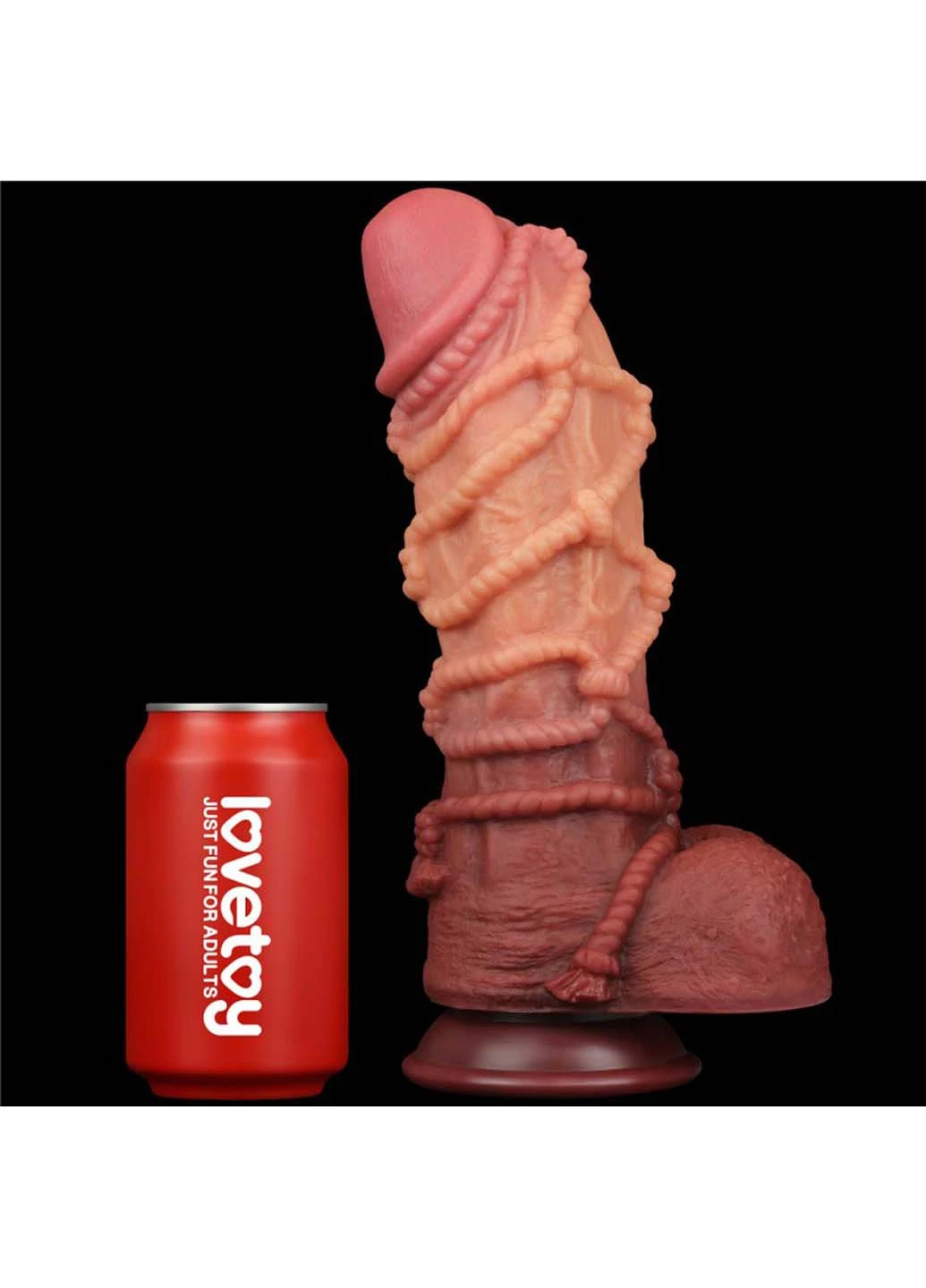 Фаллоимитатор рельефный Dual layered Platinum Silicone Cock with Rope 10.5 Lovetoy (259110116)