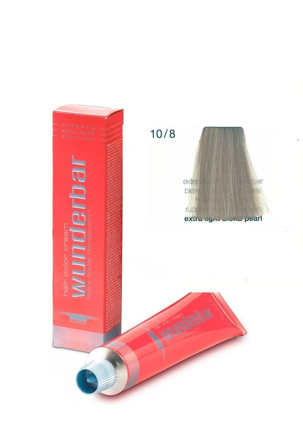 Фарба для волосся аміачна 10.8 extra light blond pearl 60 мл Wunderbar сolor сream (259115953)