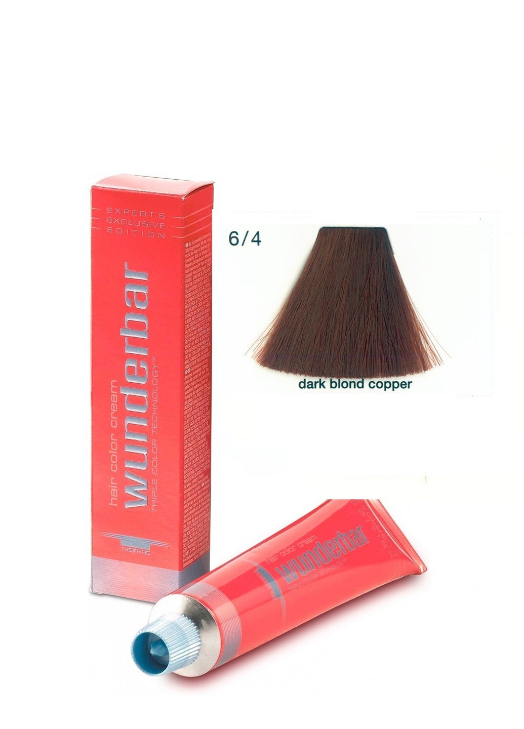 Фарба для волосся аміачна 6.4 dark blond copper 60 мл Wunderbar сolor сream (259115924)
