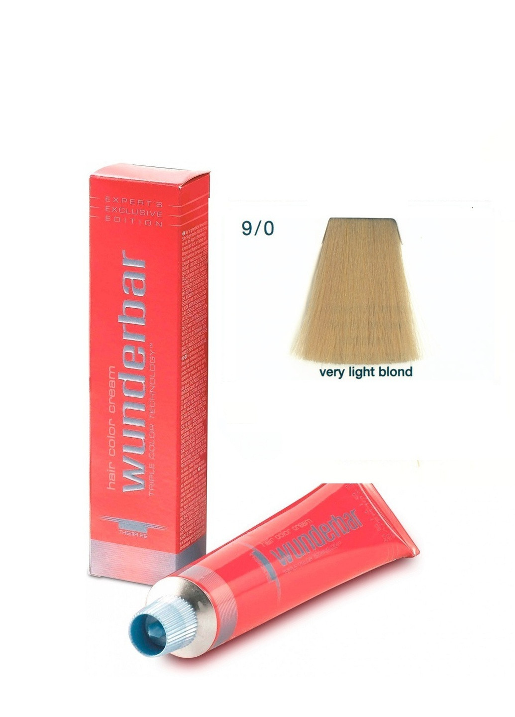 Фарба для волосся аміачна 9.0 very light blond 60 мл Wunderbar Сolor Сream (259115926)