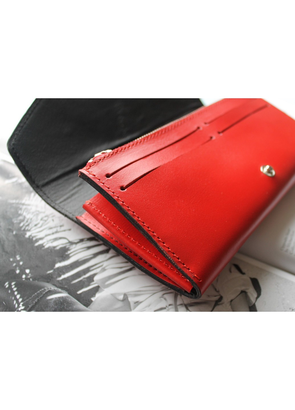 Кожаный женский кошелек ручной работы 20х10х3 см LeathART (259092993)