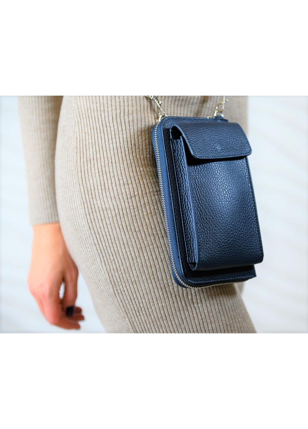 Женская кожаная сумка-кошелек через плечо 19,5х10,5х5 см LeathART (259093743)