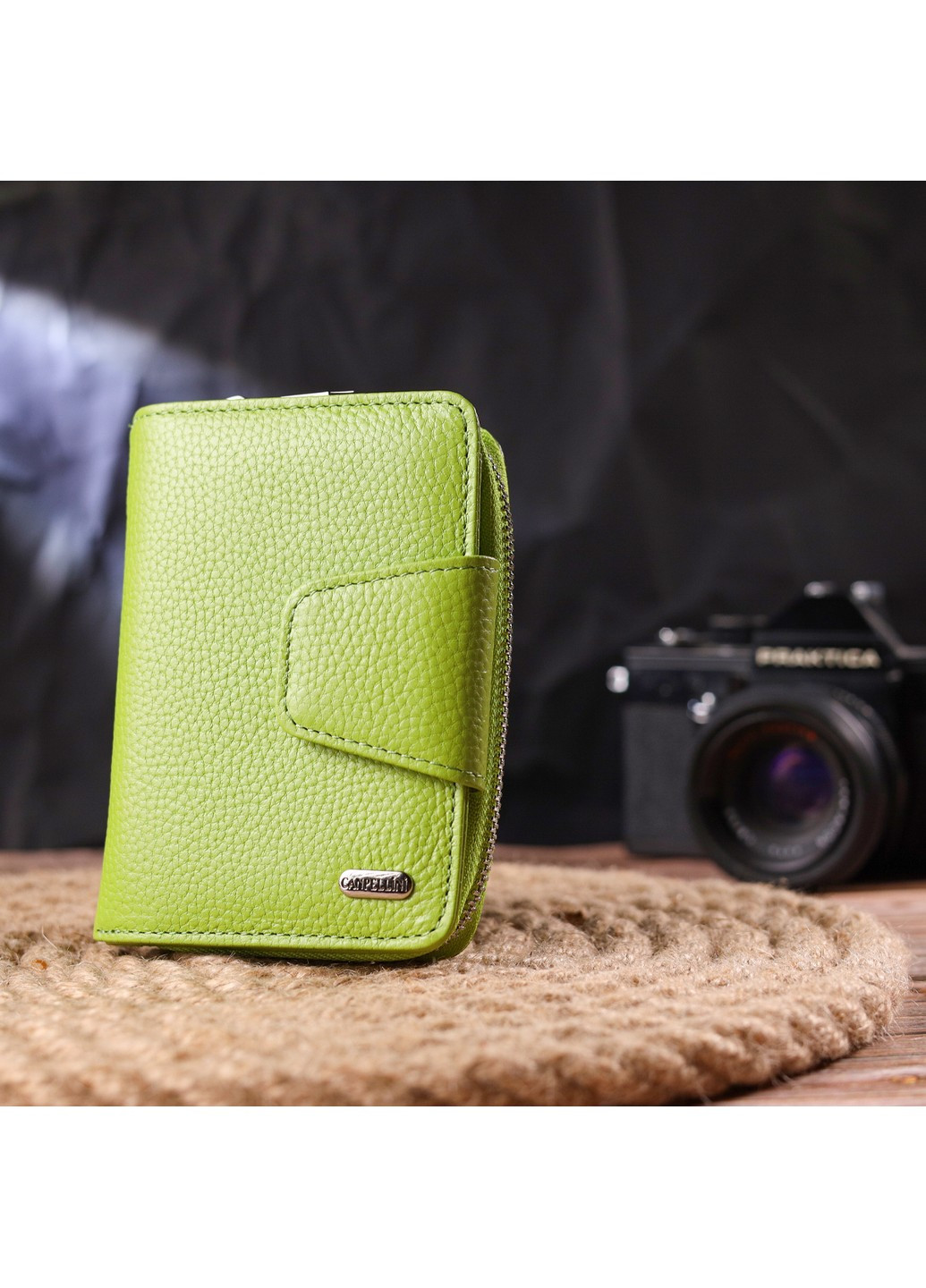 Кошелек кожаный женский 9,5х13,2х3 см Canpellini (259090557)