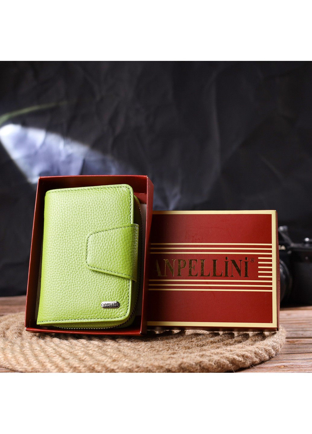 Кошелек кожаный женский 9,5х13,2х3 см Canpellini (259090557)
