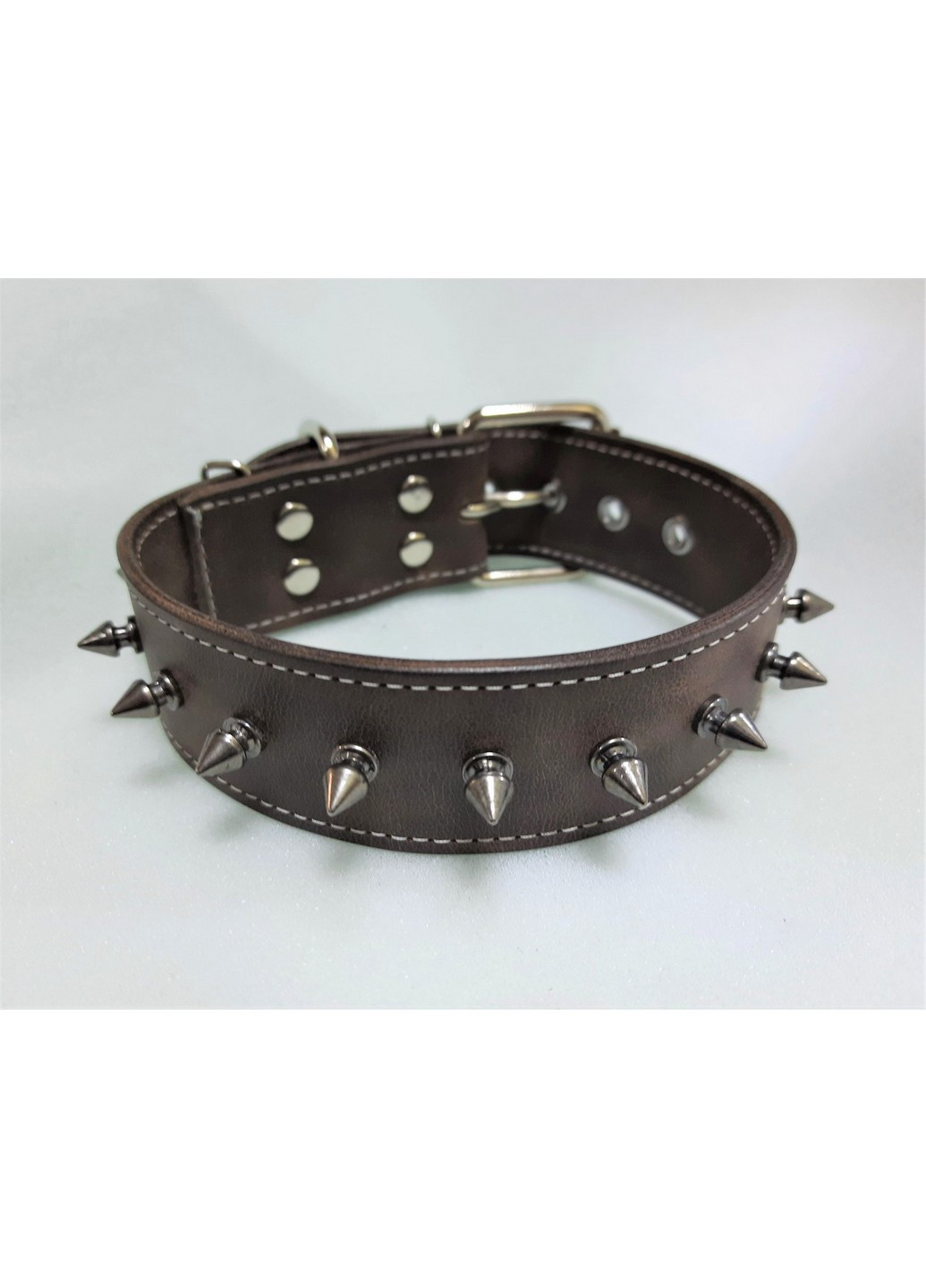 Кожаный ошейник с небольшими шипами M(30-44 см) Lockdog (259092046)