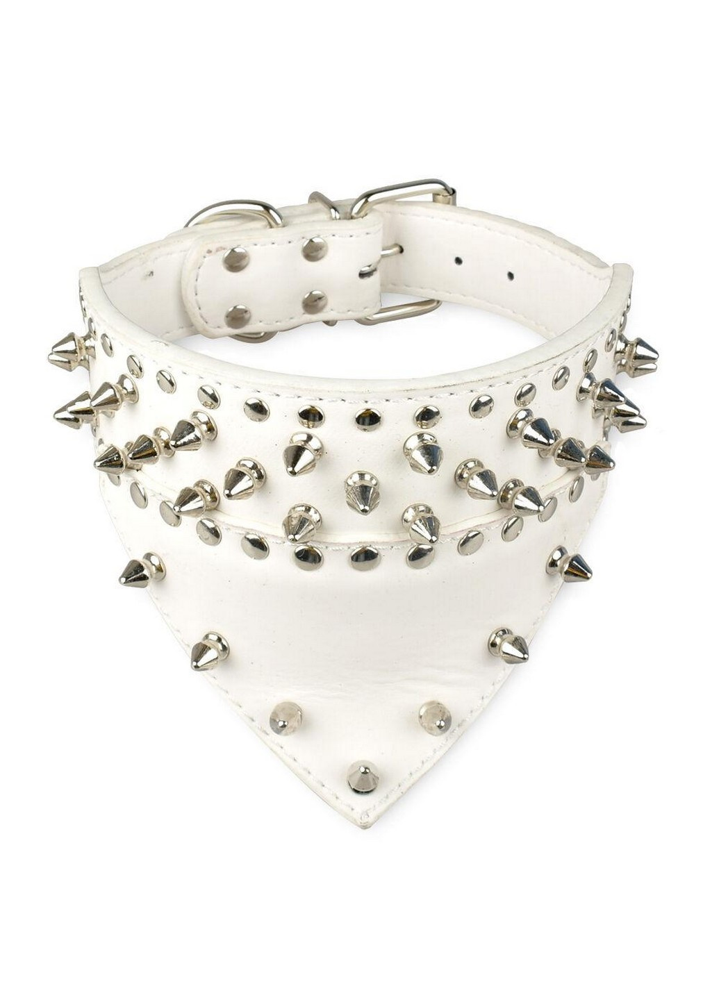 Кожаный ошейник-бандана с шипами XL(56-70 см) Lockdog (259092055)