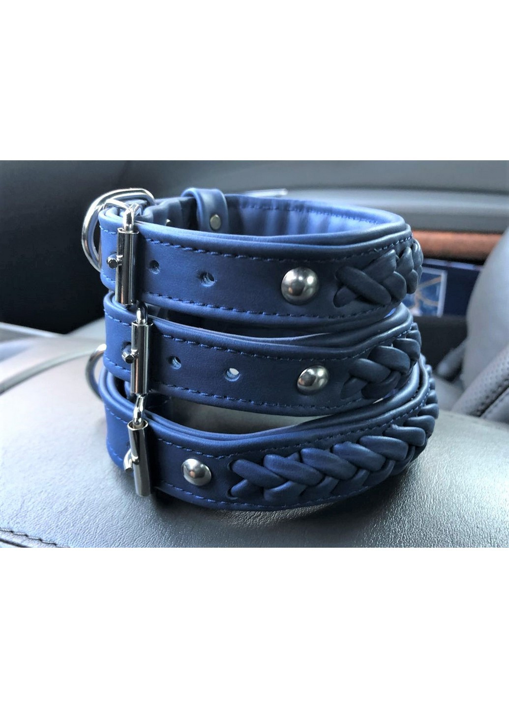 Кожаный ошейник для собак L(45-55 см) Lockdog (259092044)