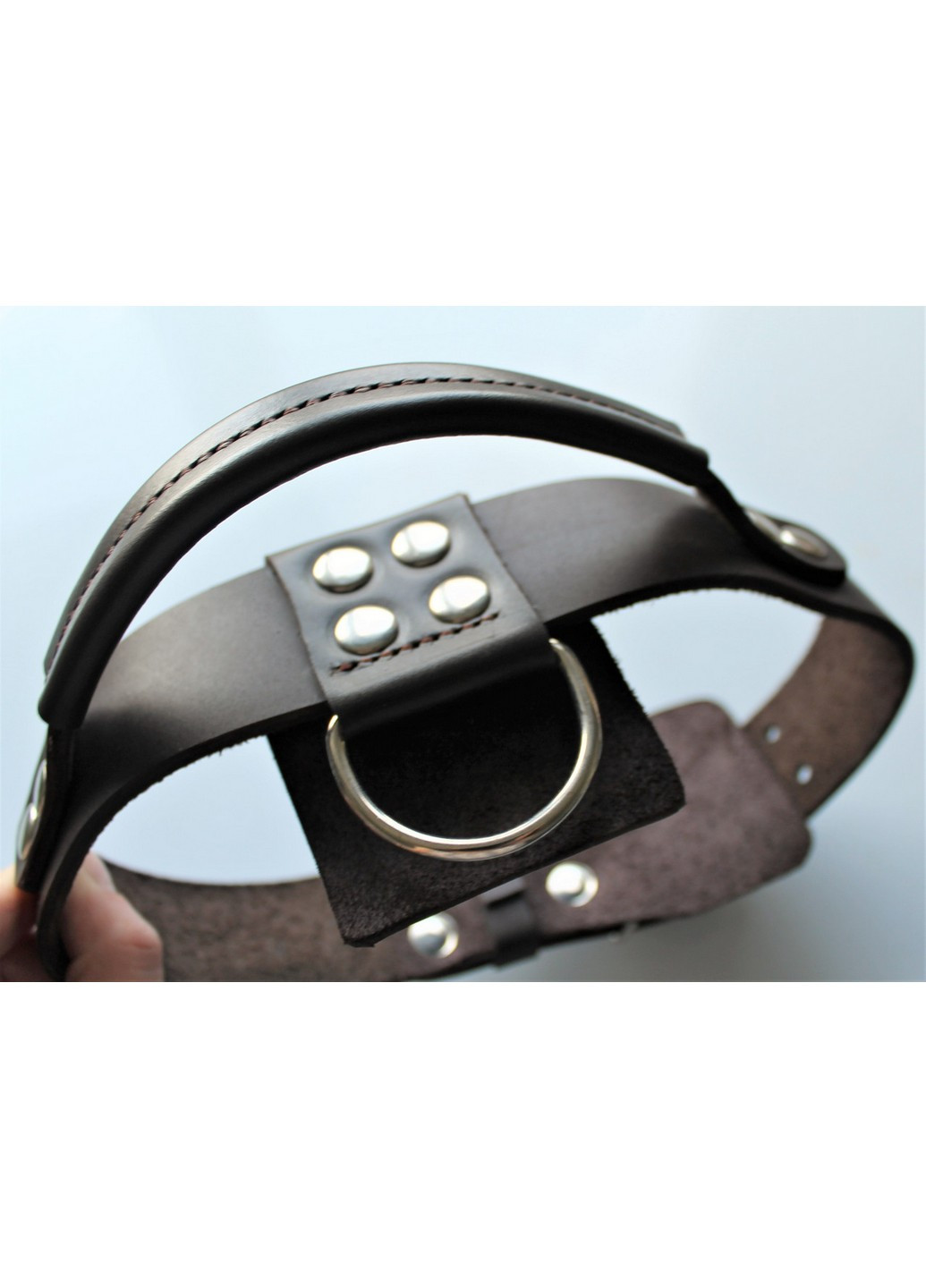 Шкіряний нашийник ручної роботи L(45-55 см) Lockdog (259090951)