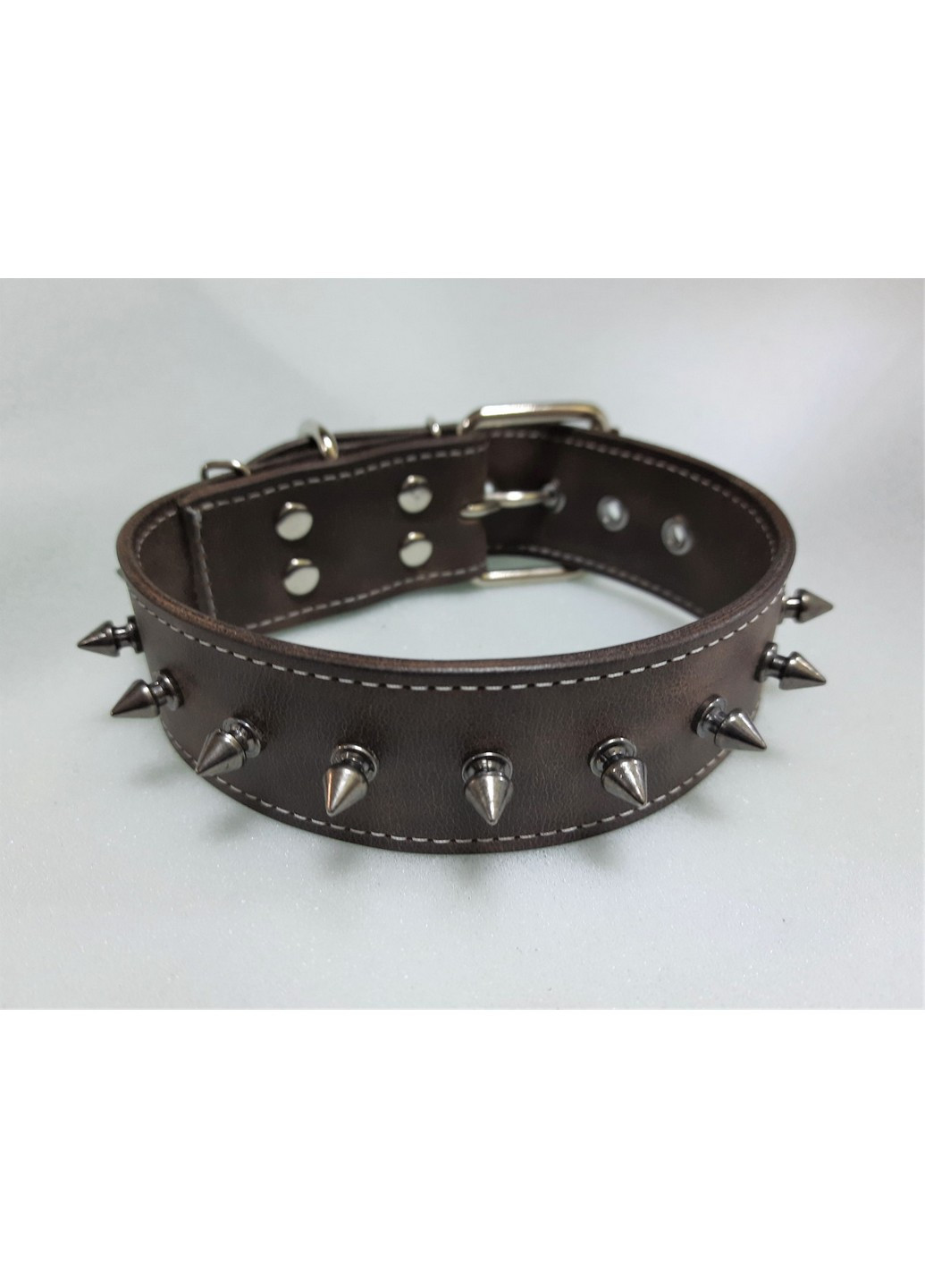 Кожаный ошейник с небольшими шипами L(45-55 см) Lockdog (259093049)