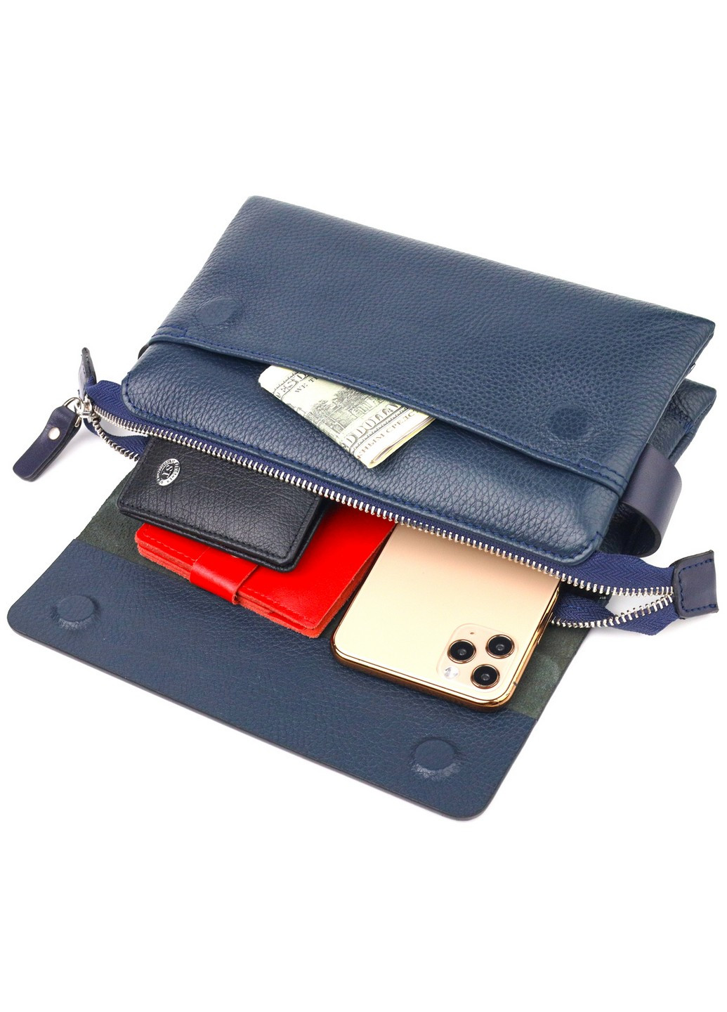 Клатч кожаный мужской 22х12х5,5 см Canpellini (259090538)