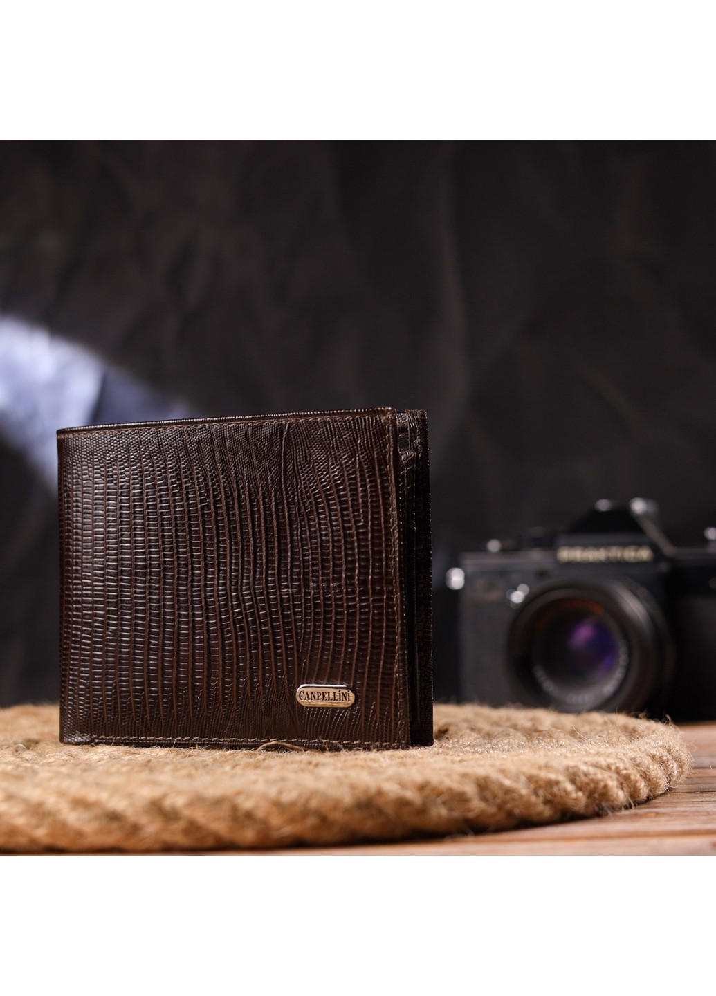 Кошелек кожаный мужской 11,5х9,8х1 см Canpellini (259090567)