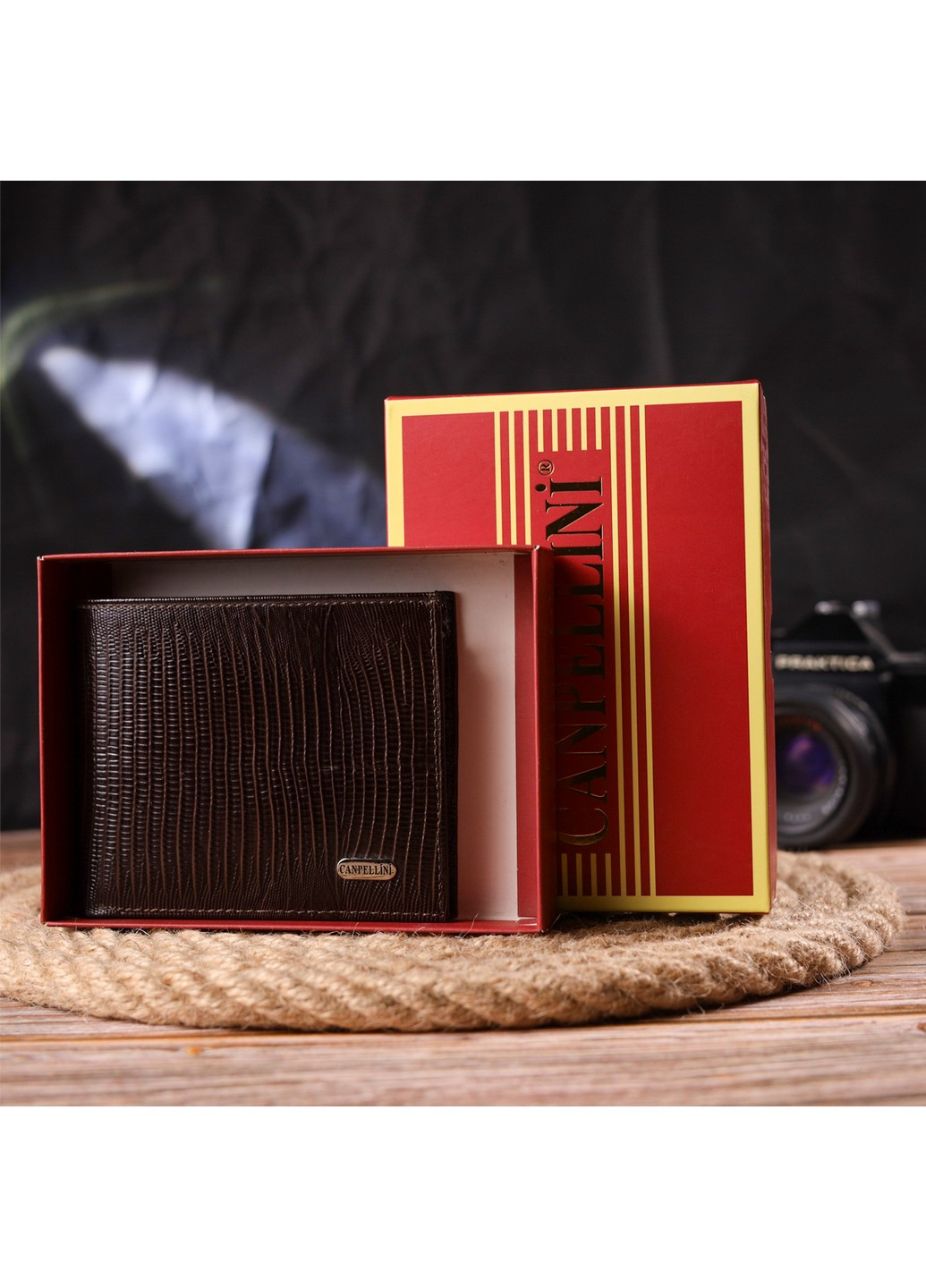 Кошелек кожаный мужской 11,5х9,8х1 см Canpellini (259090567)
