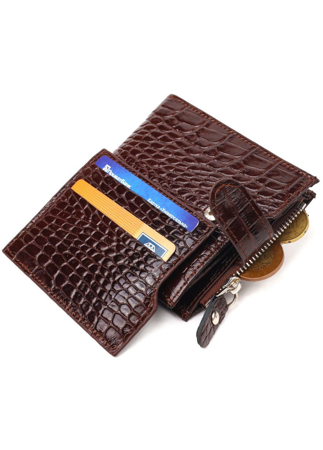 Гаманець шкіряний чоловічий 12х9, 8х1 см Canpellini (259091596)