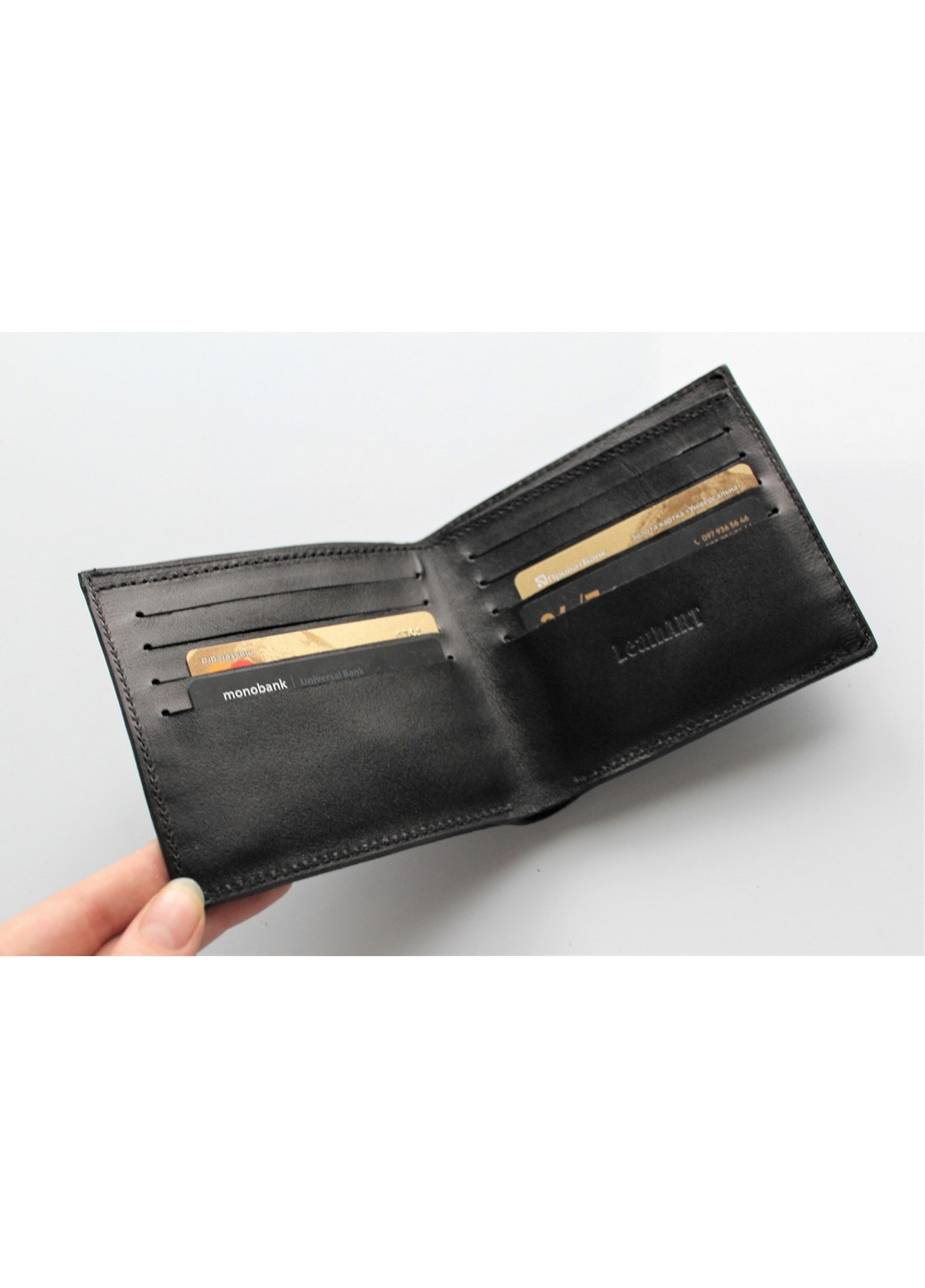 Чоловічий зручний гаманець з натуральної шкіри 12х10, 8х1, 5 см LeathART (259091988)